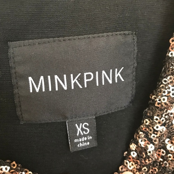 Minkpink Fireworks Gold Sequin Mini Party Dress XS - Picture 4 of 6